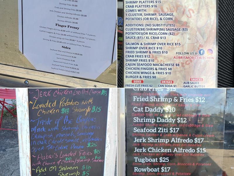 Aubri's Mobile Kitchen Menu