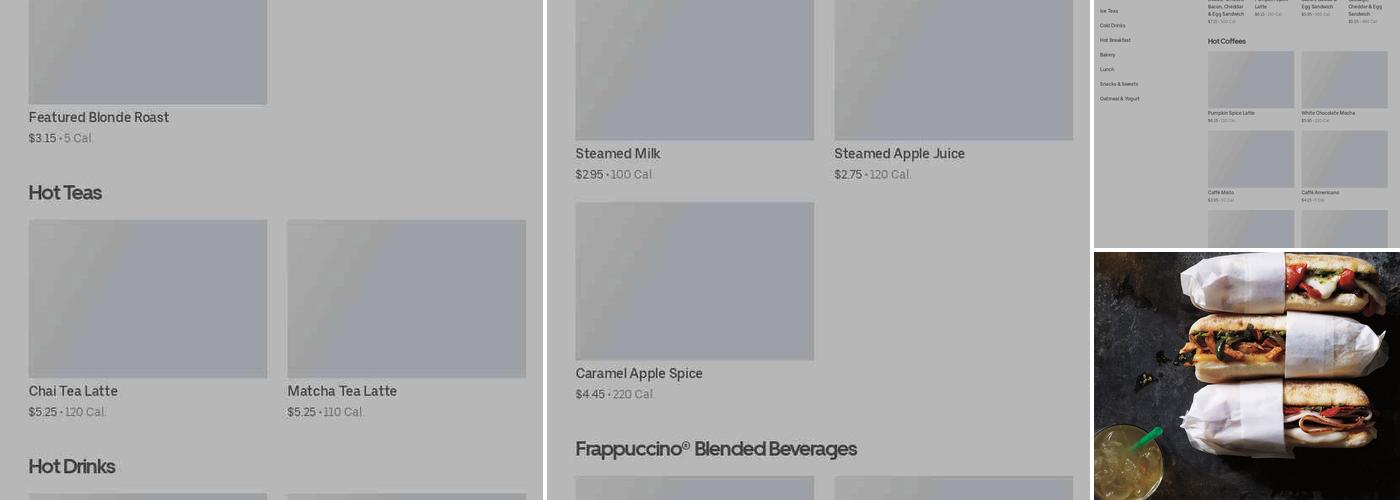 Starbucks Menu