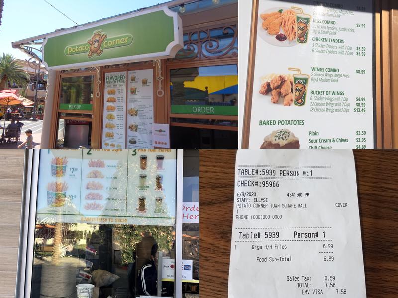Potato Corner Menu