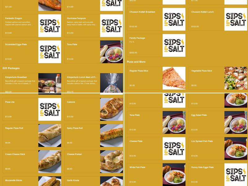 Sips & Salt Menu