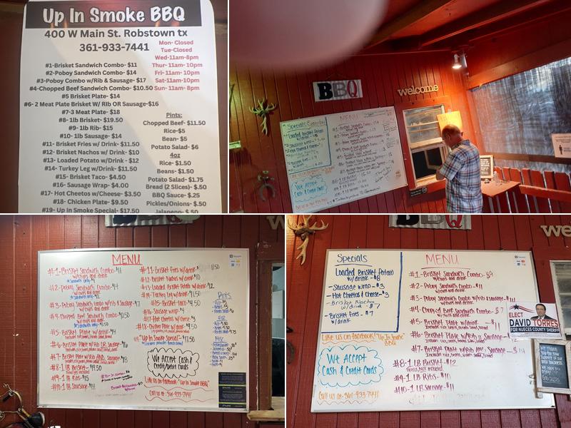 Up In Smoke BBQ Menu