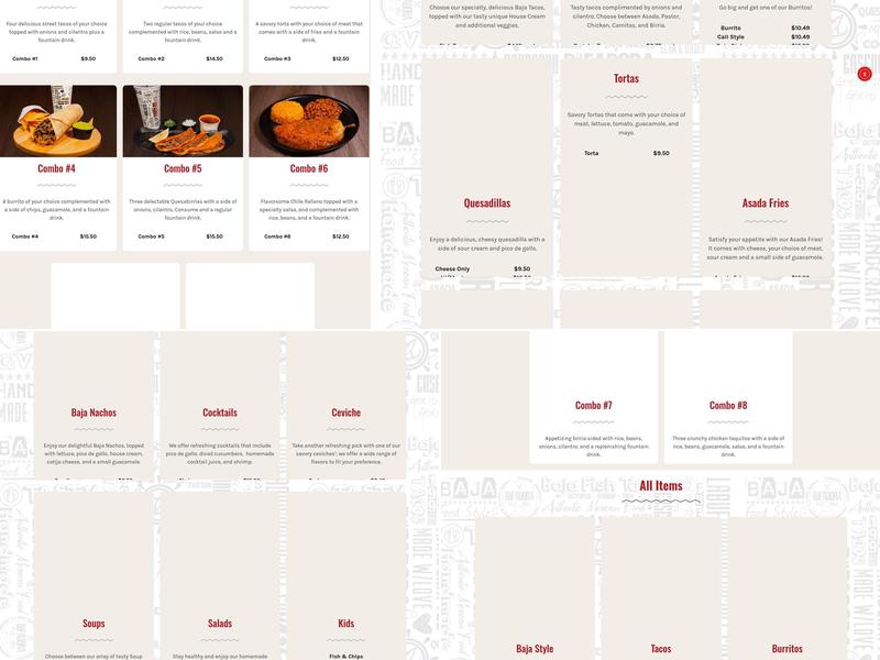 La Bufadora Baja Grill Montebello Menu