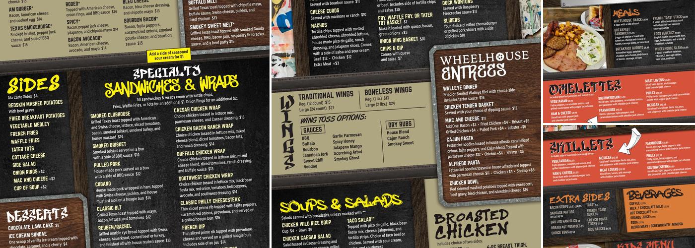 Wheelhouse Menu