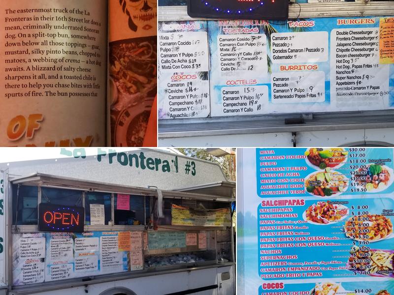 La Frontera 3 El Güero seafood hamburgers Menu
