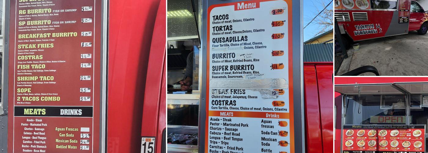 Taquitos la bombonera 2 Menu