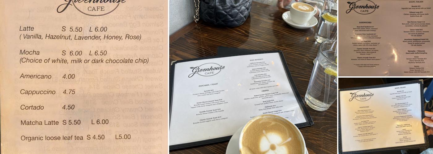 Greenhouse Cafe & Catering Menu