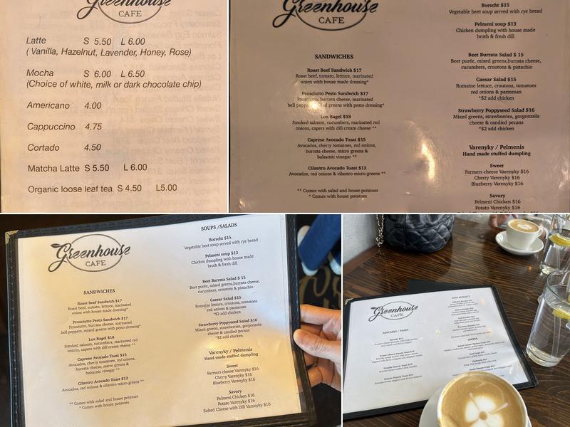 Greenhouse Cafe & Catering Menu