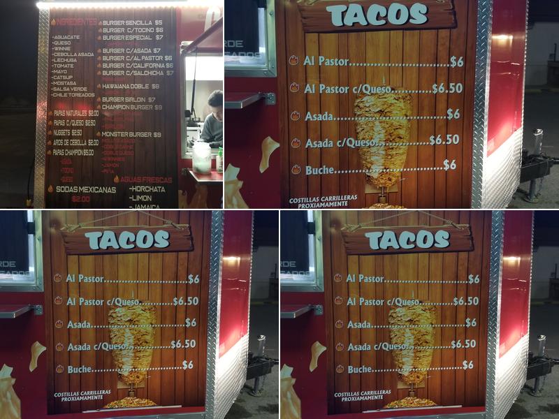 Champion burger Menu