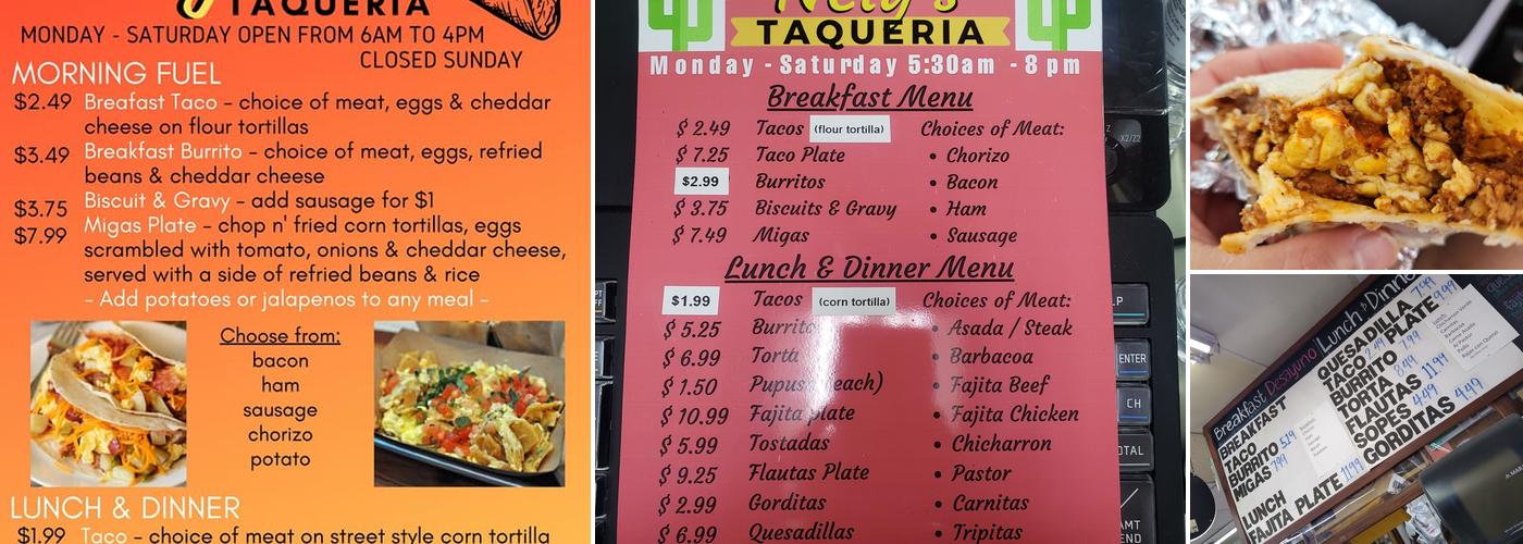 Nely's Taqueria Menu