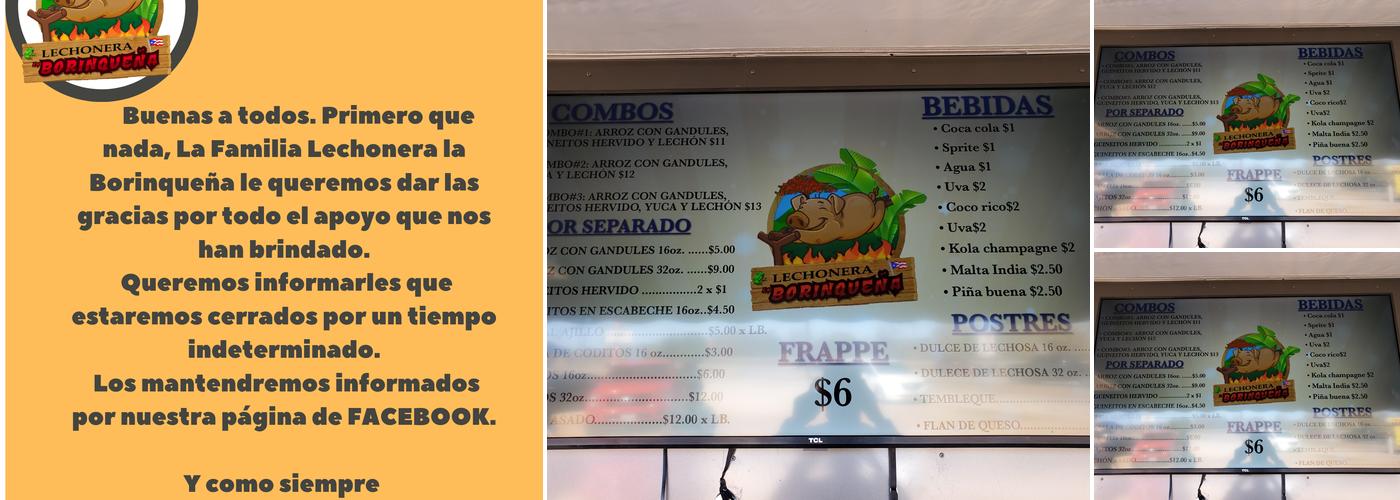 Lechonera la Borinqueña Menu