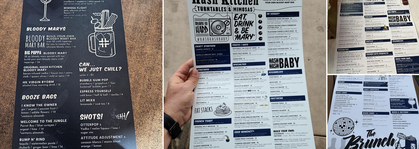 Hash Kitchen Menu