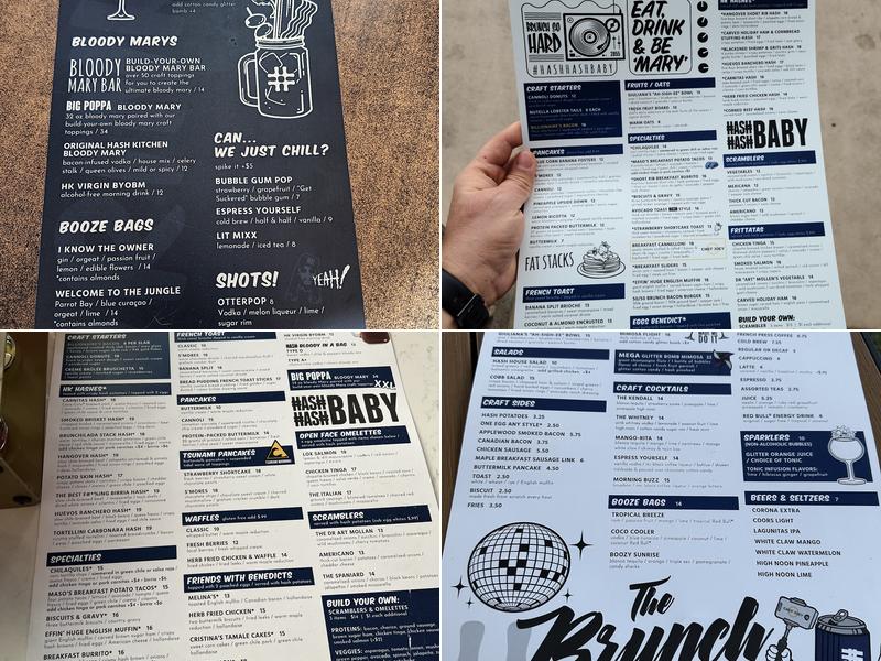 Hash Kitchen Menu