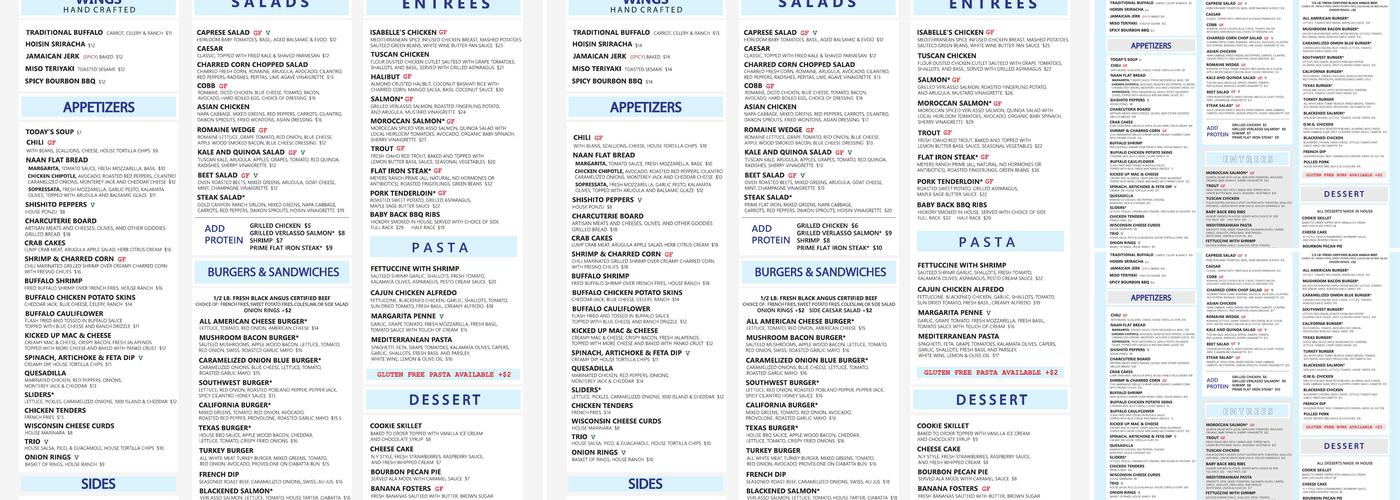 Cask 53 Whiskey Bar Menu