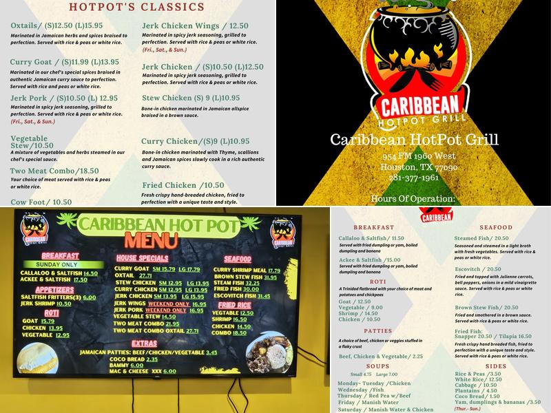 Caribbean Hotpot Grill Menu