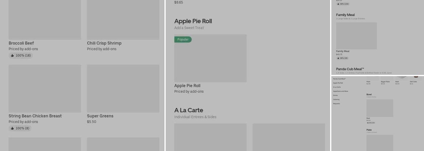 Parking for Panda Express Menu