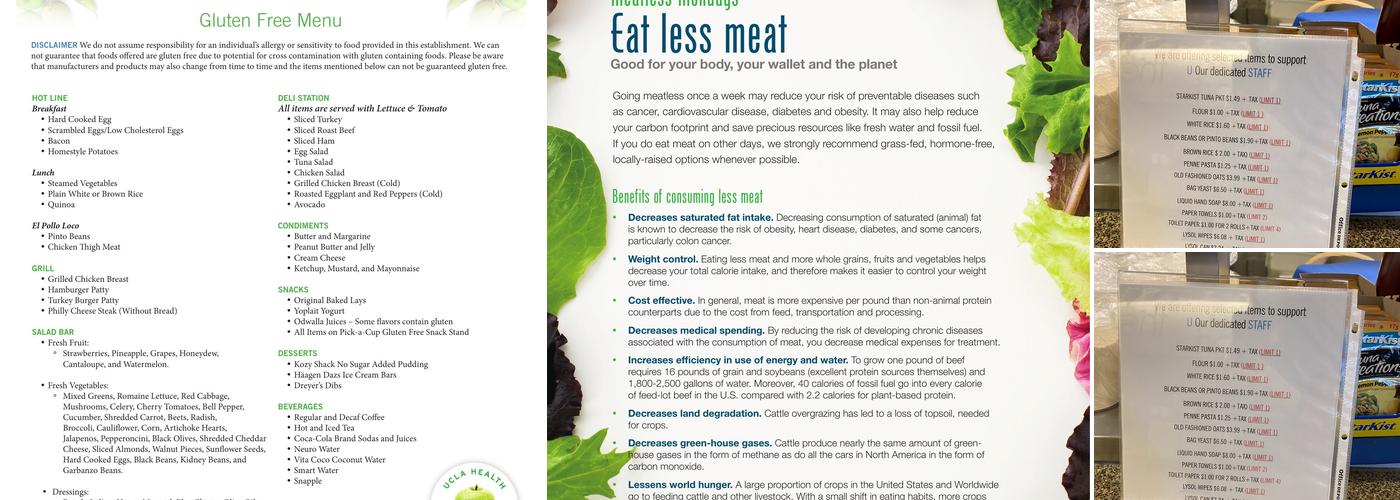 Dining Commons at Ronald Reagan UCLA Medical Center Menu