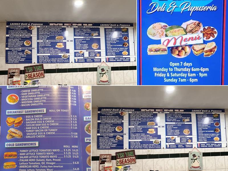 Lainez DELI & pupuseria Menu