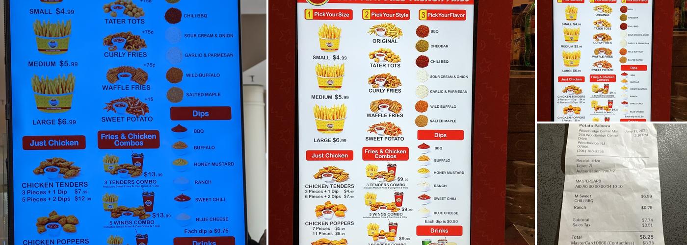 Potato Palooza Menu