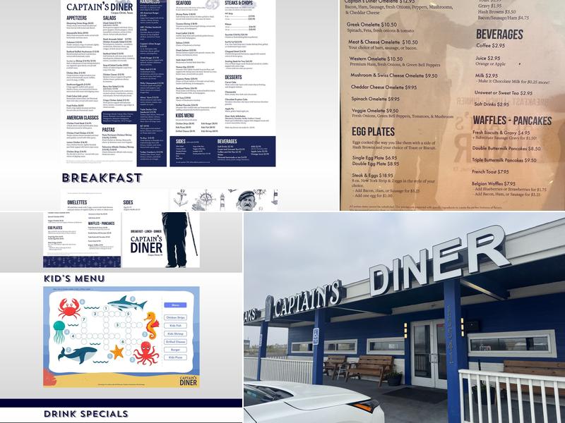 Captain’s Diner Menu