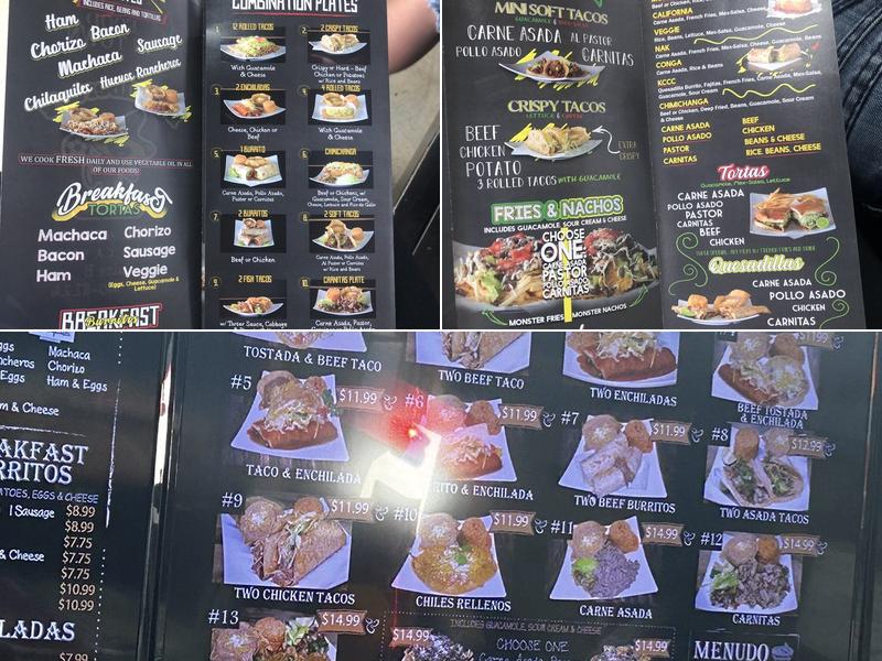Los taqueritos Menu