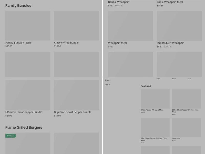 Burger King Menu