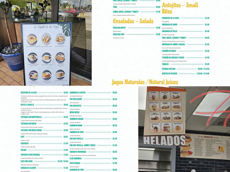 La Capital de Los Jugos 2 Menu