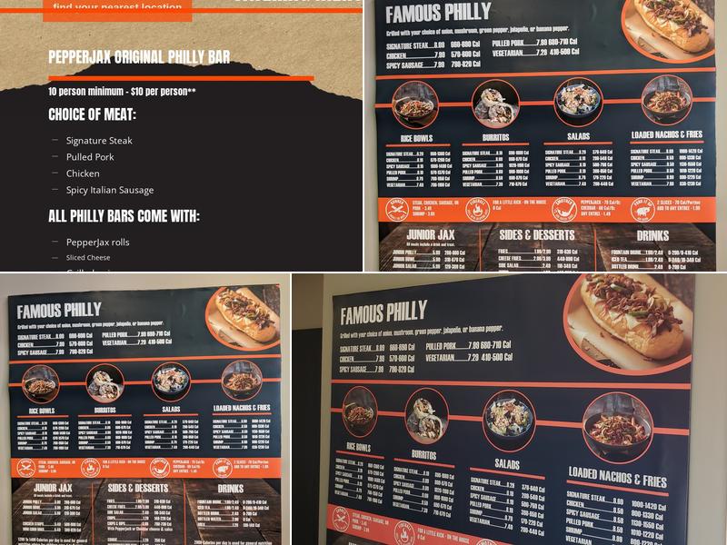 PepperJax Grill Menu