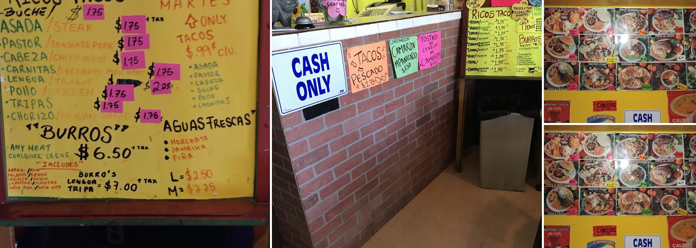 Taqueria de Jalisco Menu