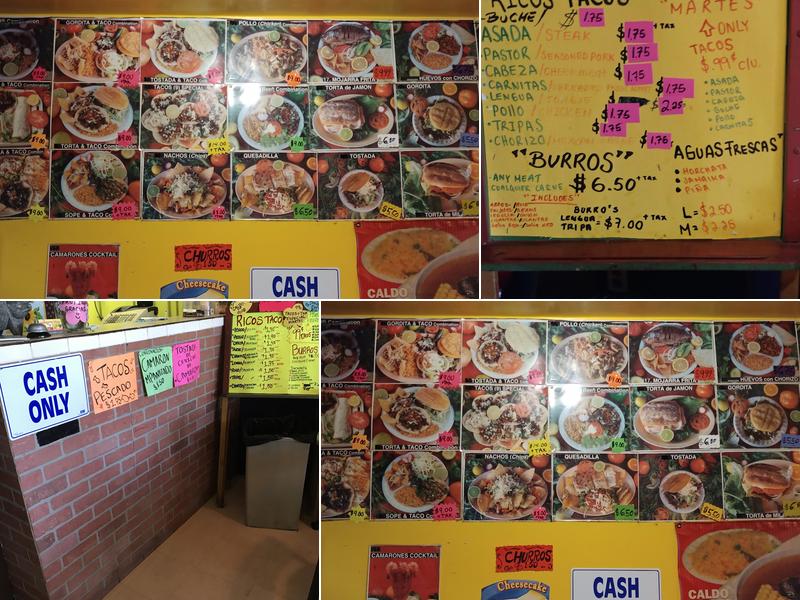 Taqueria de Jalisco Menu