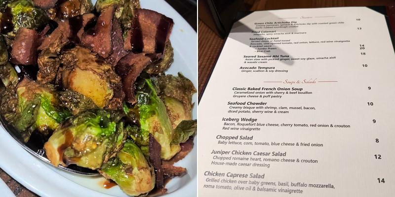 Juniper Steakhouse Menu