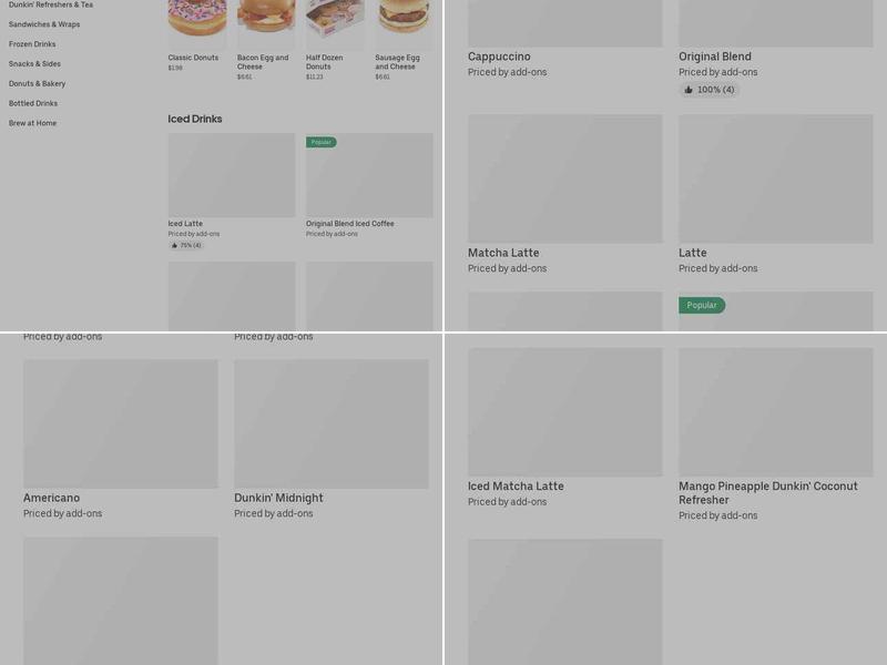Dunkin' Menu