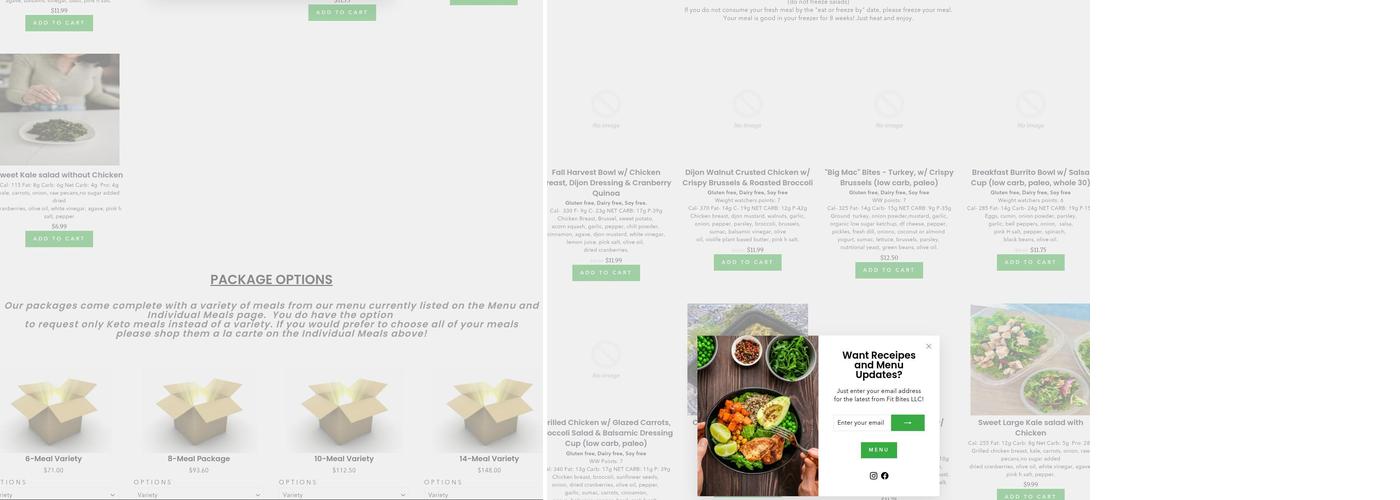 Fit Bites Cafe Menu