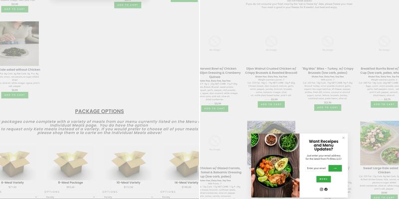 Fit Bites Cafe Menu