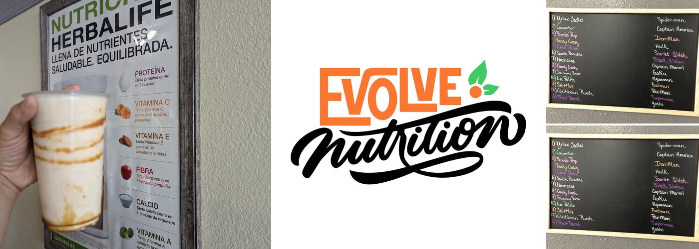 Evolve Nutrition Menu