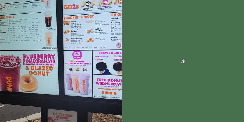 Dunkin' Menu