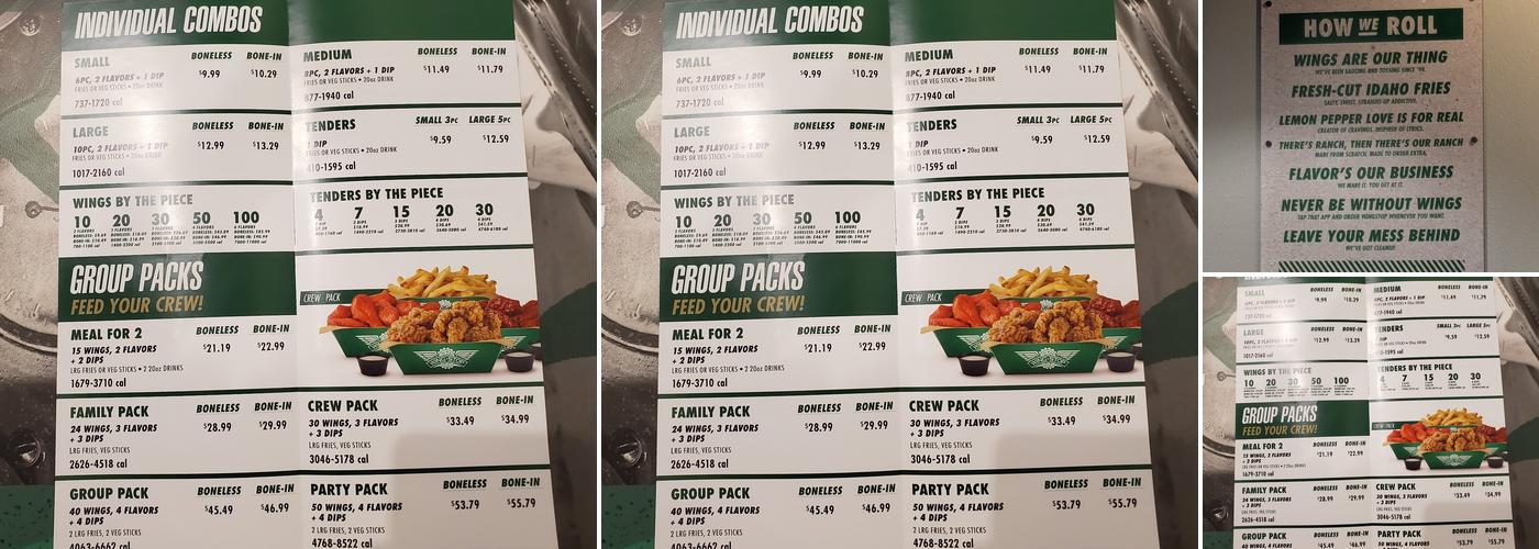 Wingstop Menu