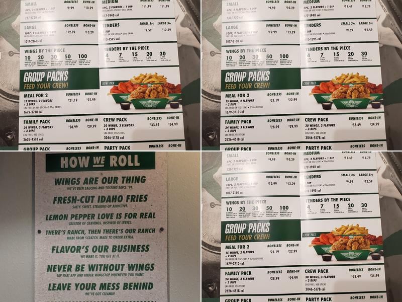 Wingstop Menu