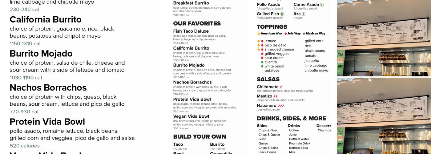 District Taco Menu