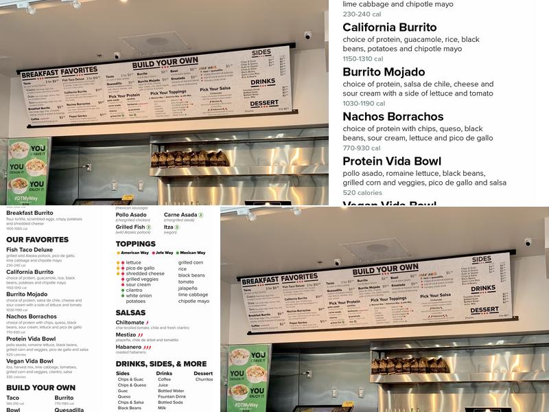 District Taco Menu