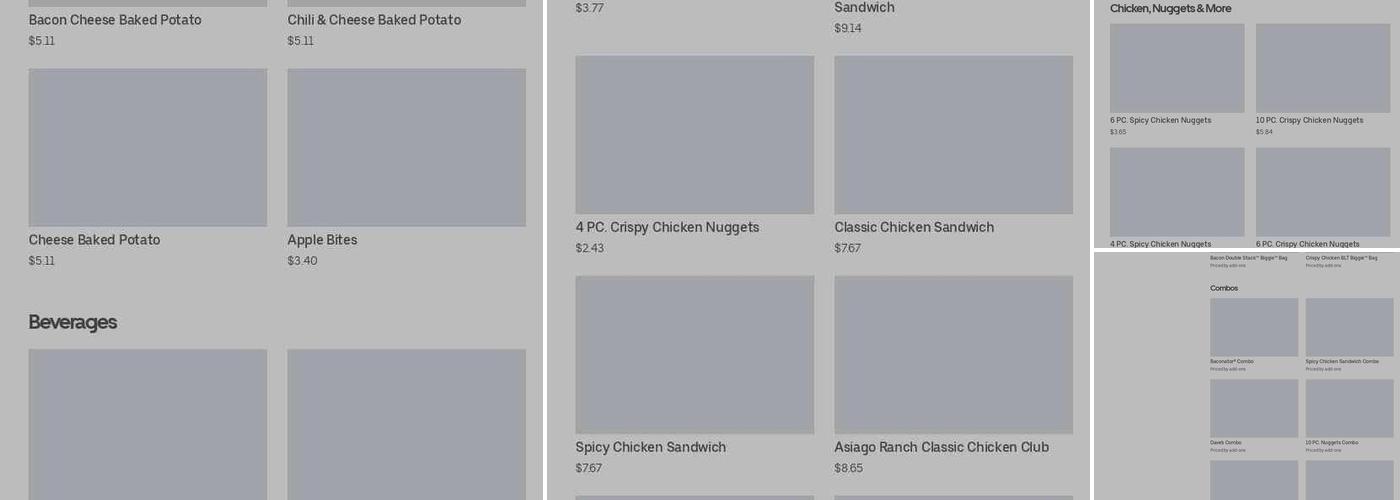Wendy's Menu