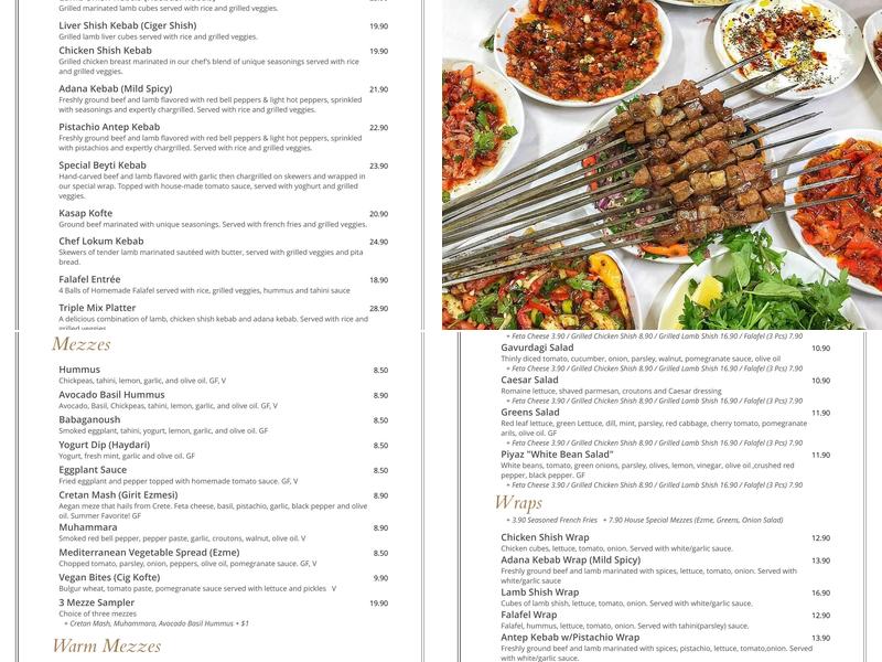 Halva Mediterranean Grill Menu