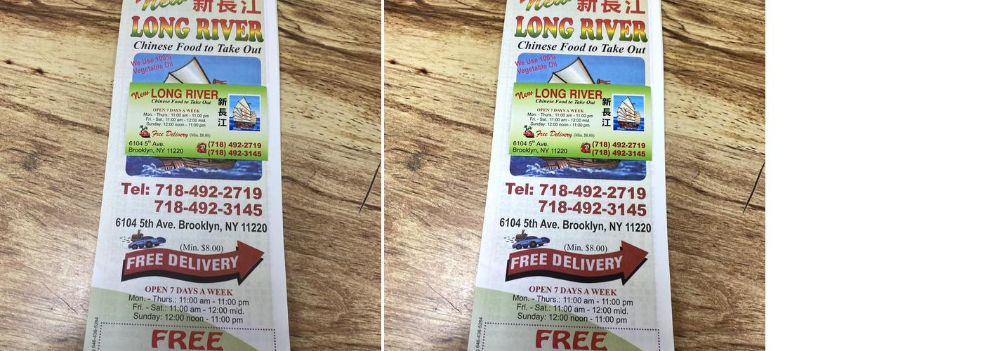 New Long River Menu