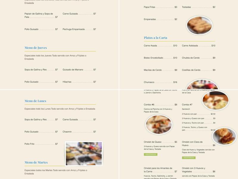 La Cocina de Janeth Menu