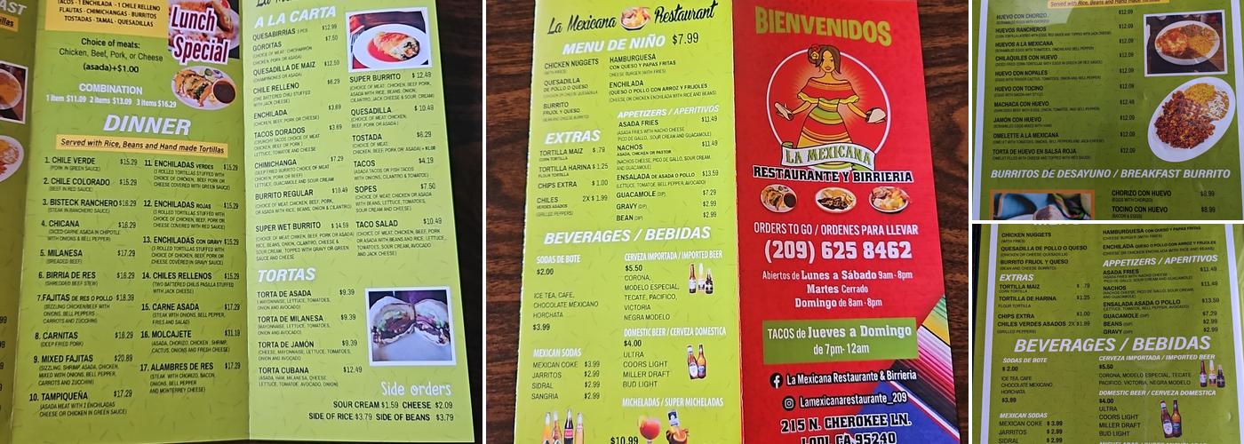 Los Charros Birrieria Menu