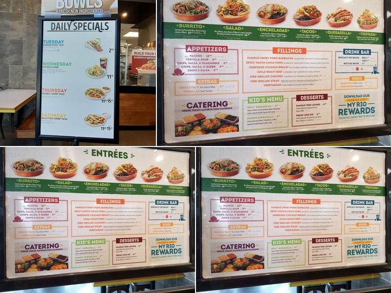 Cafe Rio Fresh Modern Mexican Menu