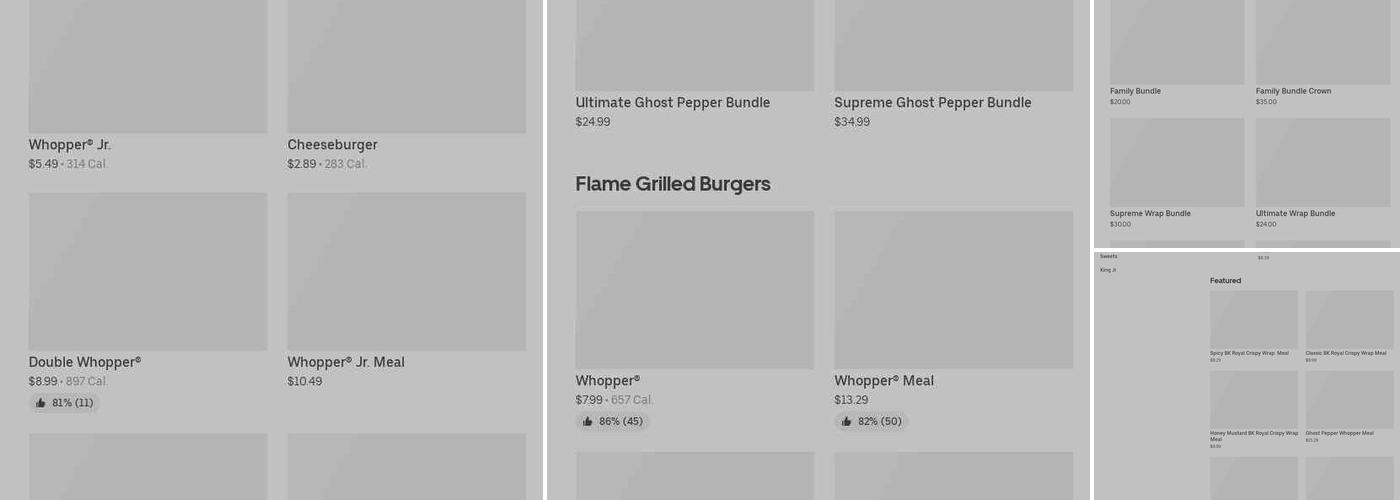 Burger King Menu