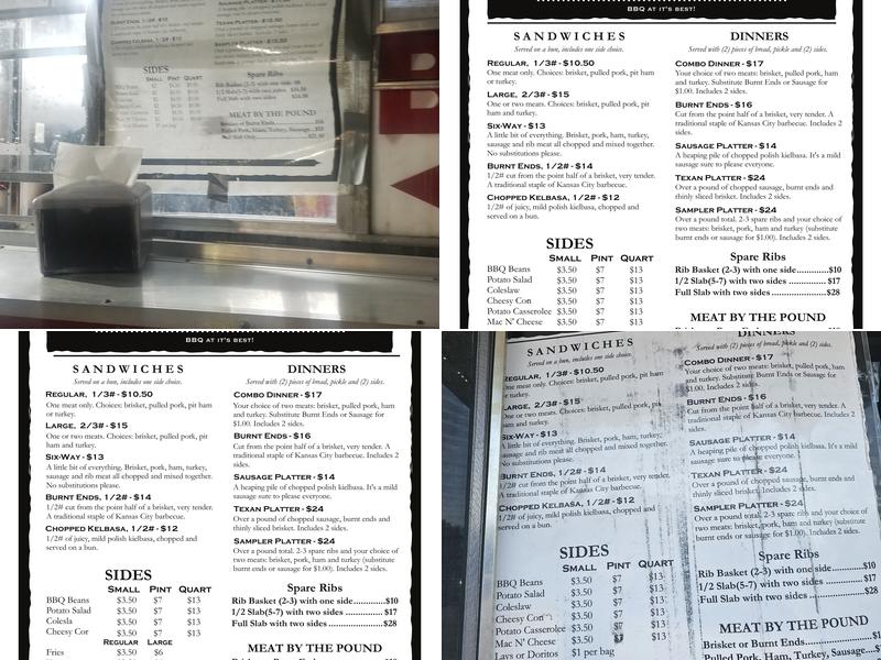 Three Pigs BBQ Menu