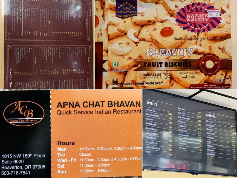 Apna Chat Bhavan Menu