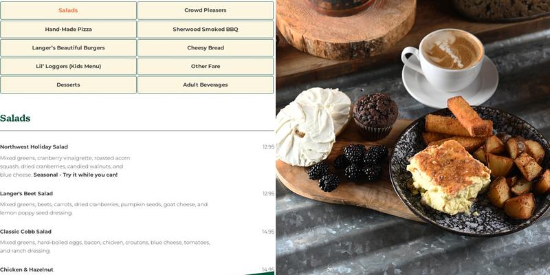 The Tack Room @ Langer's Menu