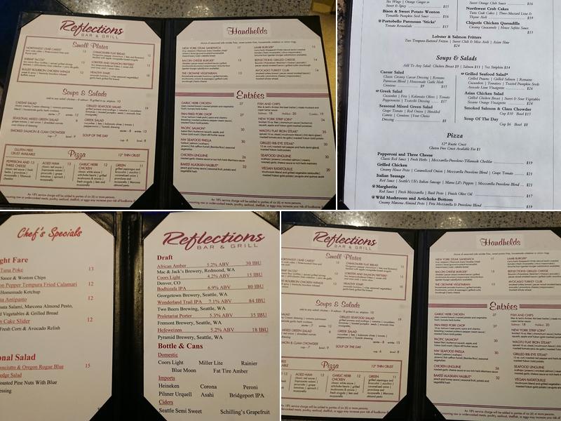 Reflections Bar & Grill Menu